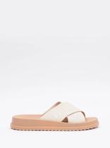 Chinelo petite jolie tira cruzada white/doce de leite pj6812