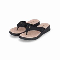 Chinelo Piccadilly Feminino Preto e Rose Ref:571009