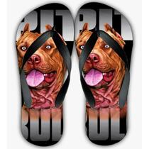 Chinelo Pitbull Unissex Personalizado Cães Dog Pet Casual