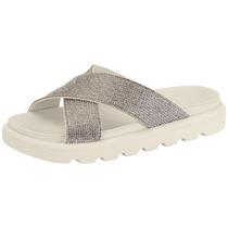 Chinelo Plataforma Feminino Slide Strass Vizzano 6459.122