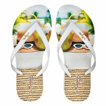 Chinelo Praia Feminino Chapéu e Coco, Magicc