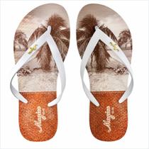 Chinelo Praia Feminino Marrom Coqueiros Magicc Bolsas