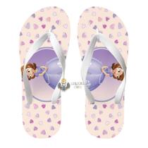 Chinelo Princesa Sofia corações