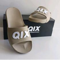 chinelo qix nuvem slide full bege e branco tam 41-42 chinelo qix nuvem slide full bege e branco tam 41-42