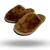 Chinelo quente femenina do n 33/34 marrom