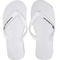 Chinelo Quiksilver Molokai Debossed Branco e Azul Chinelo Quiksilver Molokai Debossed Branco e Azul
