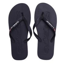 Chinelo Quiksilver Molokai Debossed Preto Vermelho