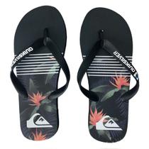 Chinelo Quiksilver Molokai Graphic Preto Florido