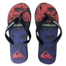 Chinelo Quiksilver Molokai Graphic Roxo e Vermelho