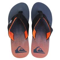 Chinelo Quiksilver Molokai Layback Preto Laranja