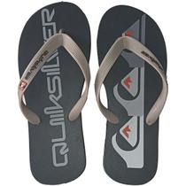 Chinelo Quiksilver Molokai Three Logo Preto