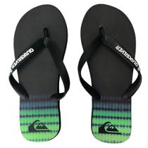 Chinelo Quiksilver Molokai Upsurge Preto e Verde