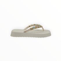 Chinelo Rafitthy Flat Slide Shine Com Pedrarias Feminino Adulto Ref. 19.16400 Chinelo Rafitthy Flat Slide Shine Com Pedrarias Feminino Adulto Ref. 19.16400