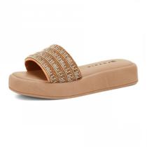 Chinelo Ramarim Flatform Slide Com Strass - 24-39238 Chinelo Ramarim Flatform Slide Com Strass - 24-39238