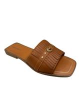 Chinelo Rasteira Em Couro Bottero Com Franjas 368307