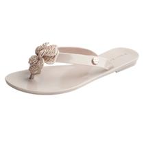 Chinelo Rasteira Feminina flores ref 10206