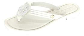 Chinelo Rasteira Feminino Laço Flores Confortável Ref 10287