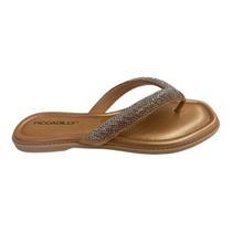 Chinelo Rasteira Feminino Piccadilly Ultraconforto Brilho Metalizado 508039 Ouro Chinelo Rasteira Feminino Piccadilly Ultraconforto Brilho Metalizado 508039 Ouro