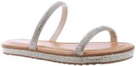 Chinelo Rasteira Moleca Tiras Finas Brilhos Strass 5413.826