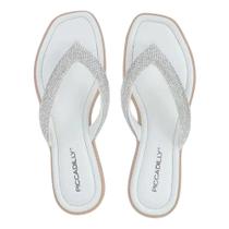 Chinelo Rasteira Piccadilly Dedo Confortável com brilho