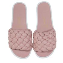 Chinelo Rasteira Sandália Vizzano Rosa Trançada 6363.136