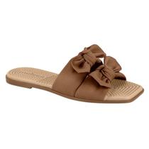 Chinelo Rasteira Slide Casual Feminino Moleca 5558104 Marrom Chinelo Rasteira Slide Casual Feminino Moleca 5558104 Marrom