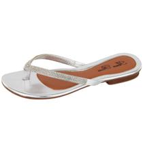 Chinelo Rasteirinha Feminina Strass Tamanho Especial Confort Leve