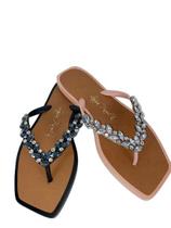 Chinelo Rasteirinha Gabi Pedraria Brilhante Importada Bico Quadrado