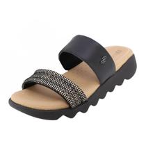 Chinelo Rasteiro Feminino Conforto Texturizado Couro Usaflex Chinelo Rasteiro Feminino Conforto Texturizado Couro Usaflex