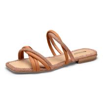 Chinelo Rasteiro Feminino Tiras de Brilho Mississipi Q9663 Chinelo Rasteiro Feminino Tiras de Brilho Mississipi Q9663