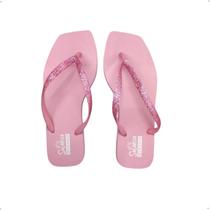 Chinelo Rasteiro Ramarim brilho praia de dedo macio