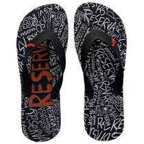 Chinelo Reserva Go Masculino Preto Estampa Riot Sandália Rsv Original