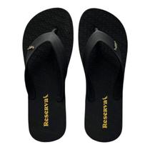 Chinelo Reserva Go Masculino Preto RSV Logo