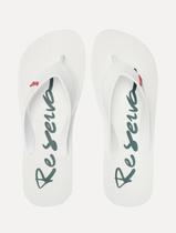 Chinelo Reserva Masculino Mar Script Branco