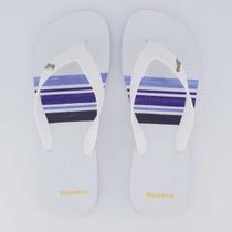 Chinelo Reserva Watercolors Stripes Branco