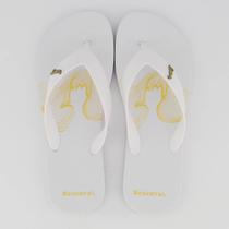 Chinelo Reserva Waves Branco e Dourado Chinelo Reserva Waves Branco e Dourado