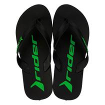 Chinelo Rider Feel Cor Preto e Verde Tamanho 39/40 1 Par