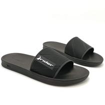 Chinelo Rider Slide Preto/Preto/Branco Ref.: 11578