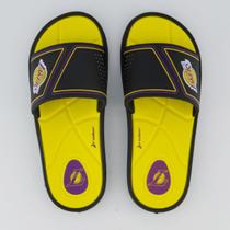 Chinelo Rider Slide Pump NBA Los Angeles Lakers III Preto e Amarelo Chinelo Rider Slide Pump NBA Los Angeles Lakers III Preto e Amarelo