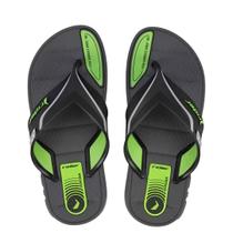 Chinelo Rider Sprint Meninos Grafite Preto Verde Resistente - Chinelo Rider Sprint Meninos Grafite Preto Verde Resistente -