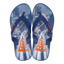 Chinelo Rider Street City Dia a Dia De Dedo Masculino Azul Laranja Chinelo Rider Street City Dia a Dia De Dedo Masculino Azul Laranja