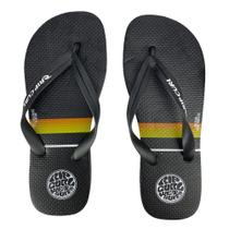 Chinelo Rip Curl Stacked Logo Preto e Laranja