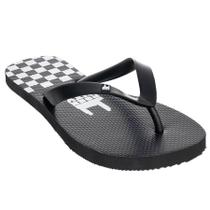 Chinelo Rock City Premium Preto/Checkerboard