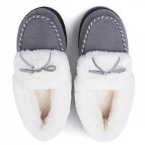 Chinelo RockDove Trapper Moc Fuzzy Plush Faux Four Memory Foam