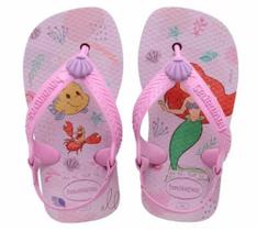 Chinelo Sandália Bebê Elástico Havaianas Baby Disney Classic Ariel Havaianas