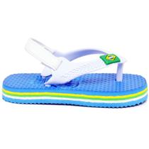 Chinelo Sandália Bebê Menino Menina Com Elástico Confortável Azul Chinelo Sandália Bebê Menino Menina Com Elástico Confortável Azul