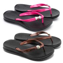 Chinelo sandália feminina anti derrapante de borracha para idosos kit 2 par Chinelo sandália feminina anti derrapante de borracha para idosos kit 2 par