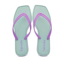 Chinelo Sandália Feminina Bico Quadrado Casual Brilho K117