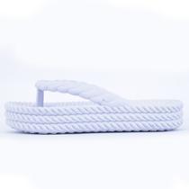 Chinelo Sandália Feminina Estilo Nuvem Tiras Trançado