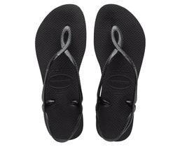 Chinelo Sandália Feminina Havaianas Rasteira Luna Preto Chinelo Sandália Feminina Havaianas Rasteira Luna Preto
